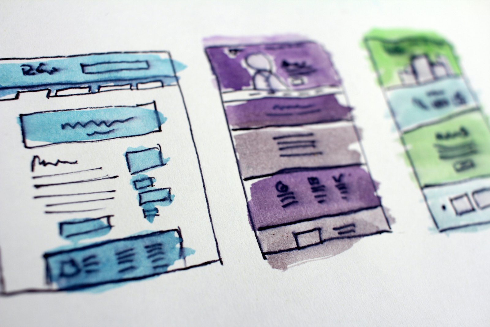 Web sitesi taslak çizimleri