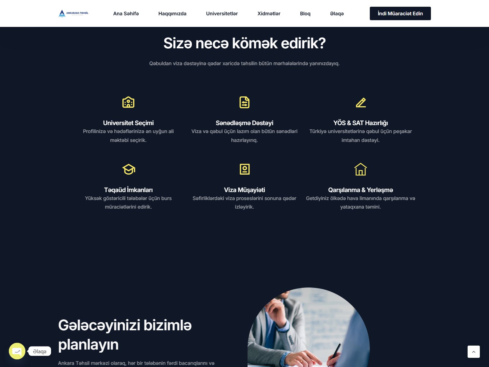 Xidmətlər bölməsi